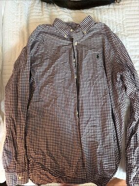 Polo by Ralph Lauren Navy and White Gingham Dress Shirt